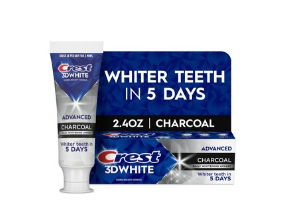 2x Crest 3d White Advanced Charcoal Toothpaste Whiter Teeth In 5 Days Exp 2027