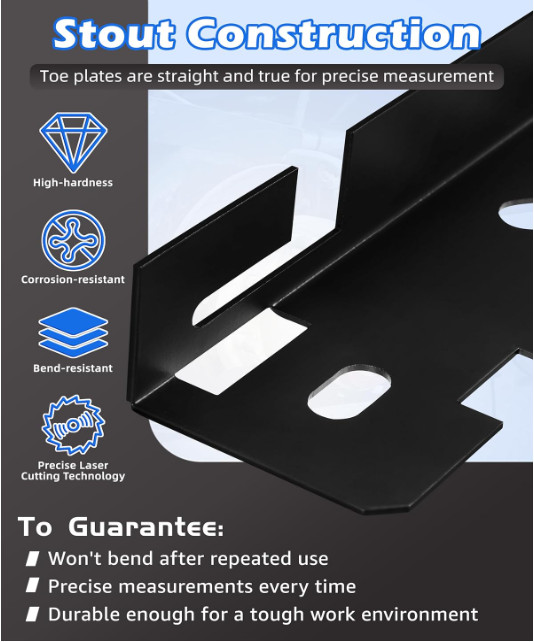 Wheel Alignment Tool Kit 2Pk Heavy Duty Toe Alignment Tool Plates, Tape Measures