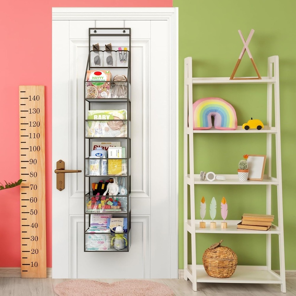 Versatile Hanging Pantry Organizer with Clear Pockets - Efficient Space Saver
