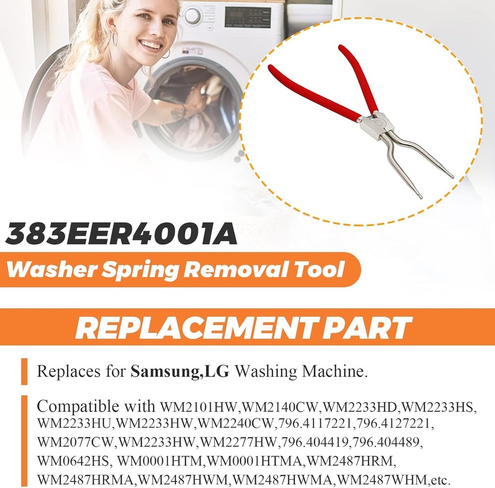 383EER4001A Washer Inner/Outer Tub Spring Expansion Tool by Red+Silver