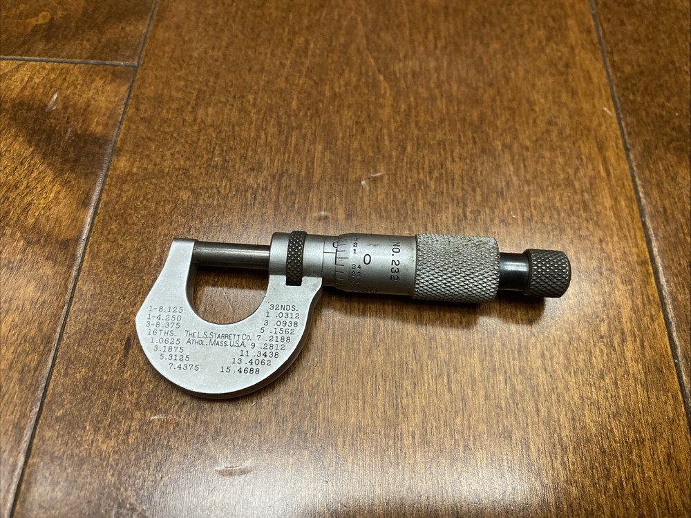 L.S. Starrett 232 Outside Micrometer