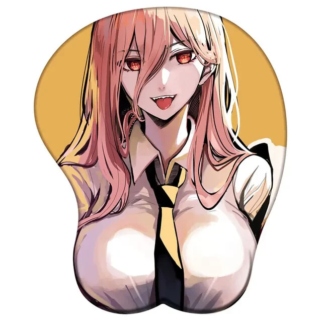 Power Chainsaw Man 3D Boobs Real Mouse Pad