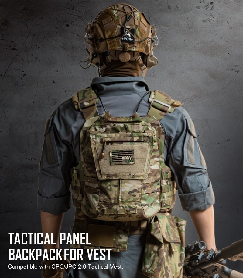 Tactical Zip-on Panel Pouch JPC2.0 CPC AVS Vest Rear Panel Backpack