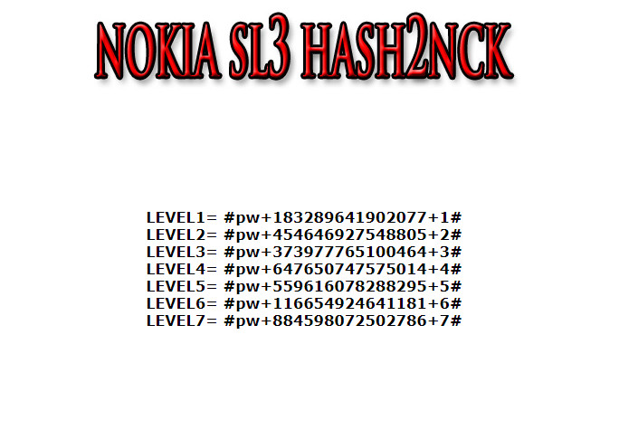 nokia sl3 calculation service
