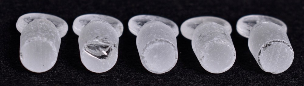 5 Count Pyrex # 13 Penny Head Glass Stoppers