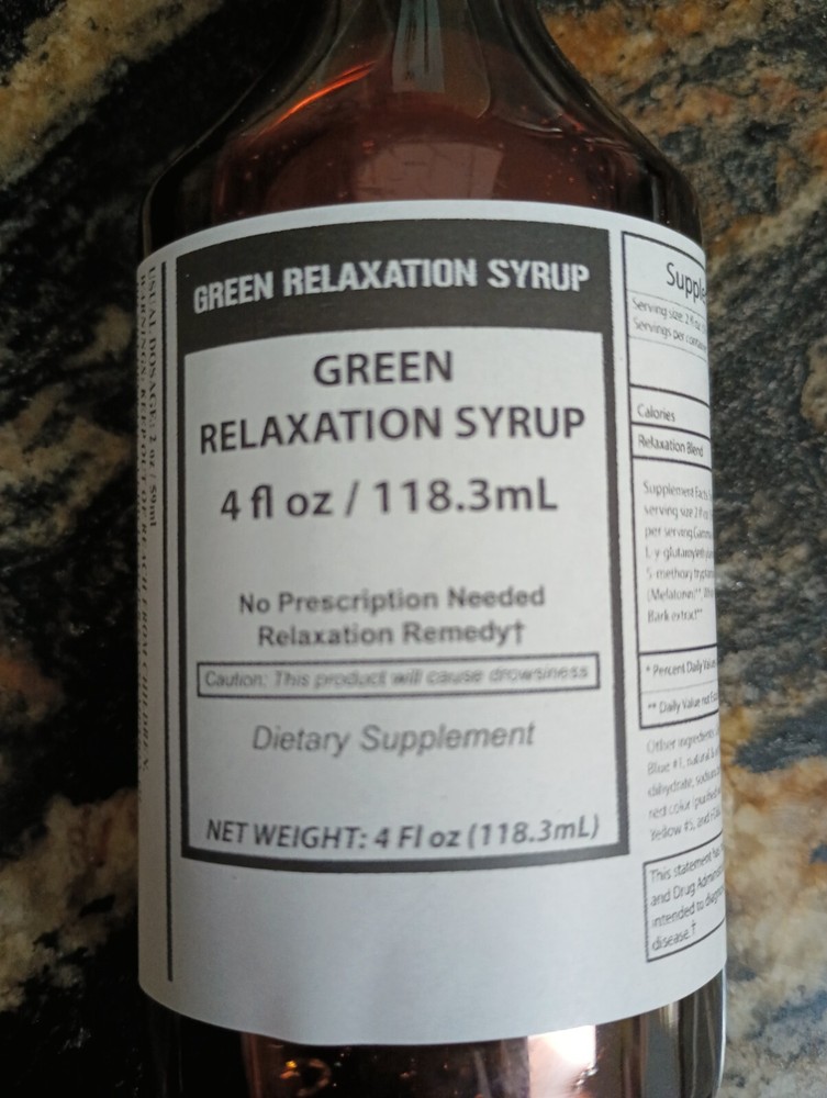 Green Relaxation Syrup, 4 oz