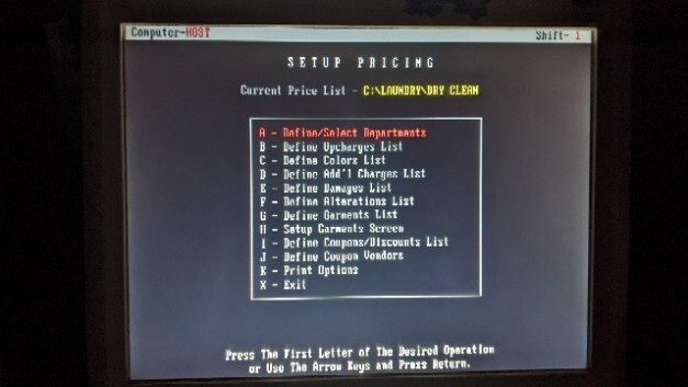 Custom Computer System for Dry Cleaners and Laundry (HOST Terminal)