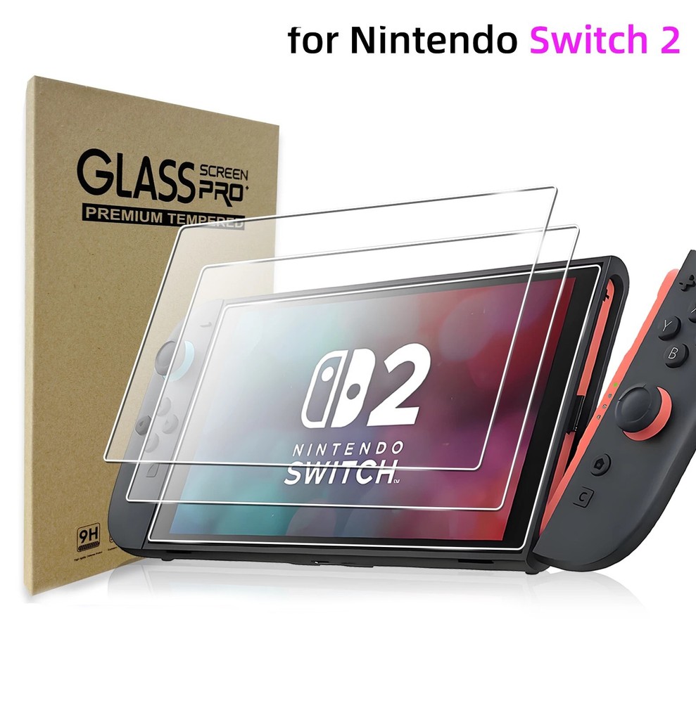Tempered Glass Screen Protector Compatible with Nintendo Switch 2 AntiScratch HD