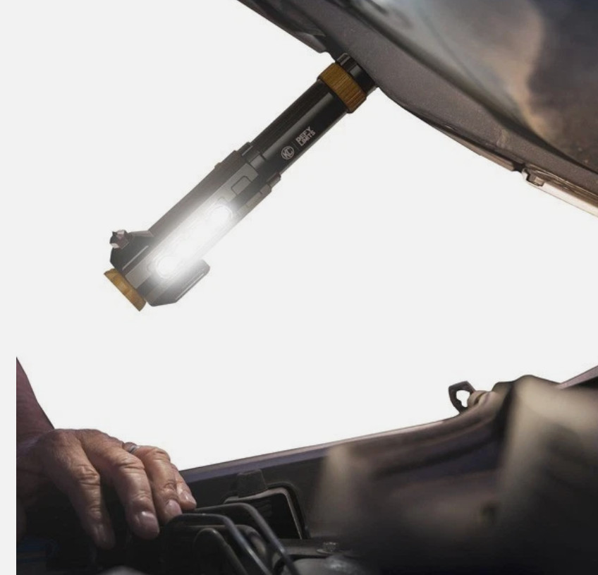 KC Auto Light with Emergency Tool, 1000 Lumen Rechargeable Flashlight Set