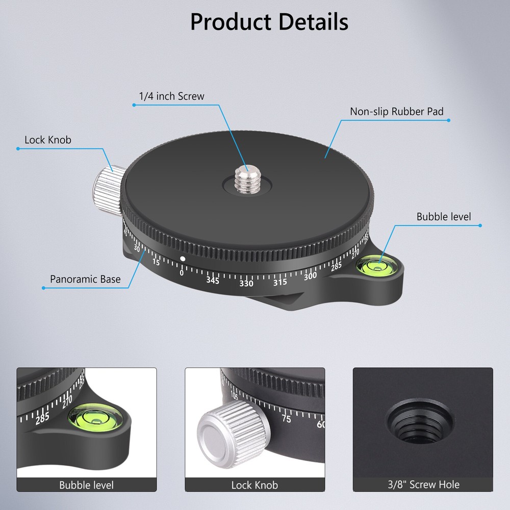 Camera Panoramic Panning Base Ball Tripod Head Tripod Head Mount Base