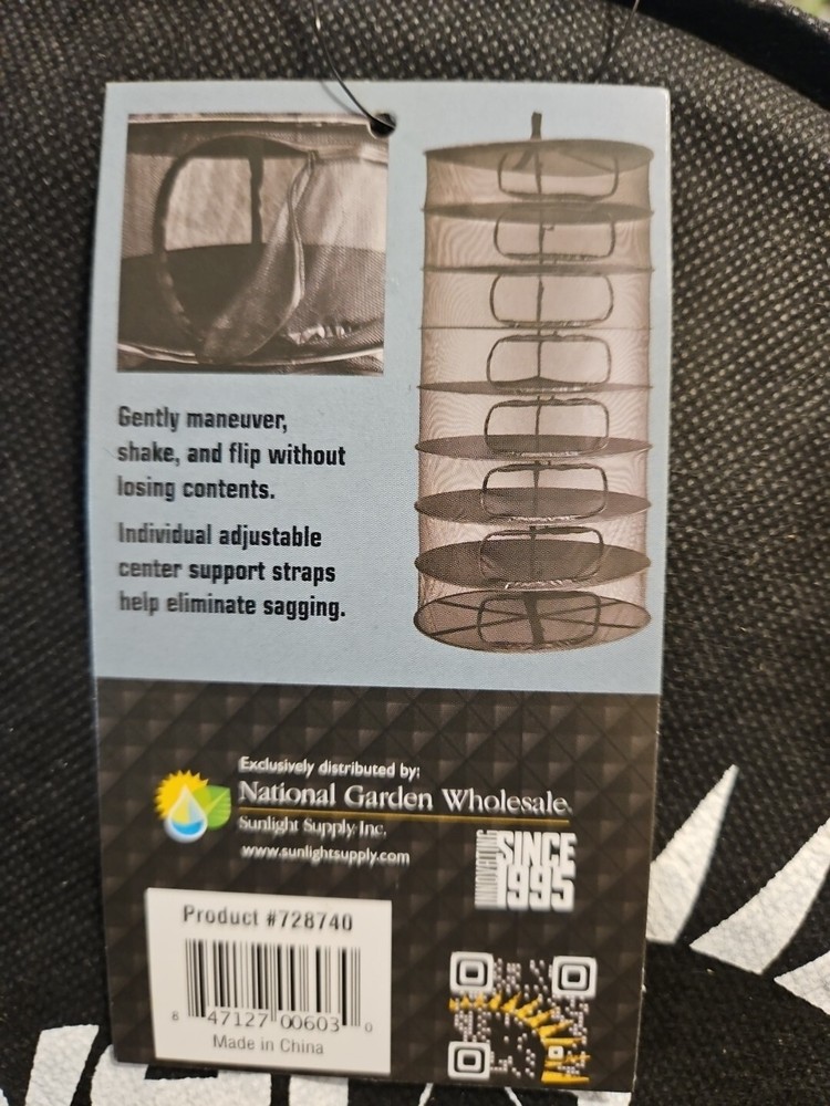 Growers Edge 3' Drying Rack 8 Shelf