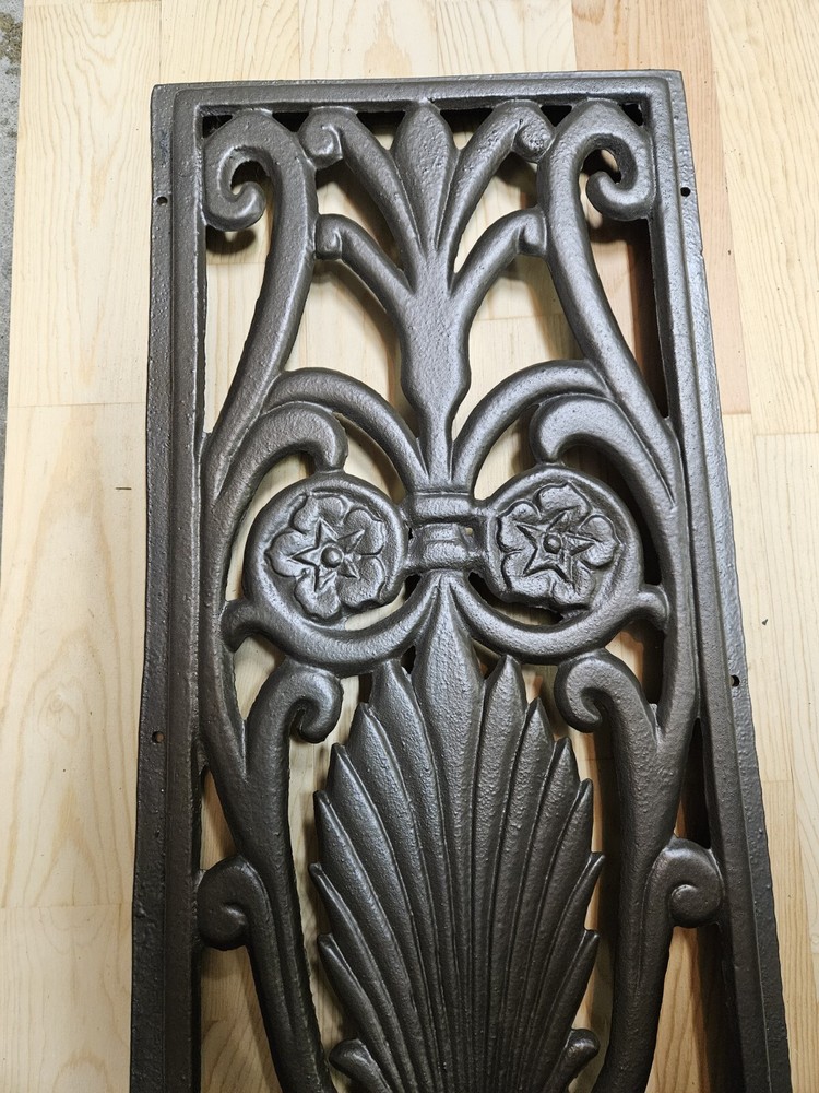 Unique Art Nouveau Cast Iron Park Bench Back