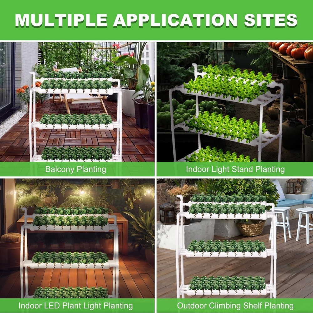 Hydroponic Site Grow Kit 90 Planting Sites 3 Layer Hydroponics System