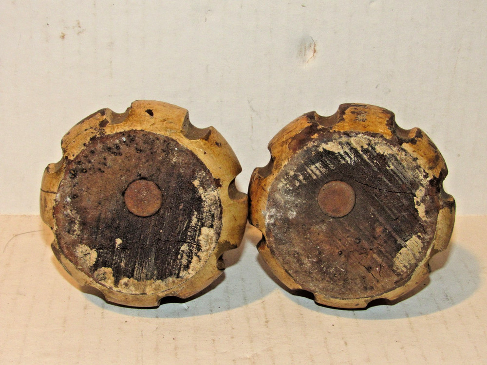 2 Salvaged Wood Carved Finials, Knobs, Toppers, DIY,