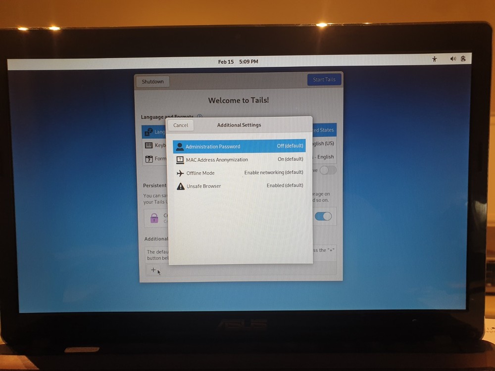 Linux Tails 7.4.1, 64-bit, Bootable Live USB Flash Drive - Leave No Trace