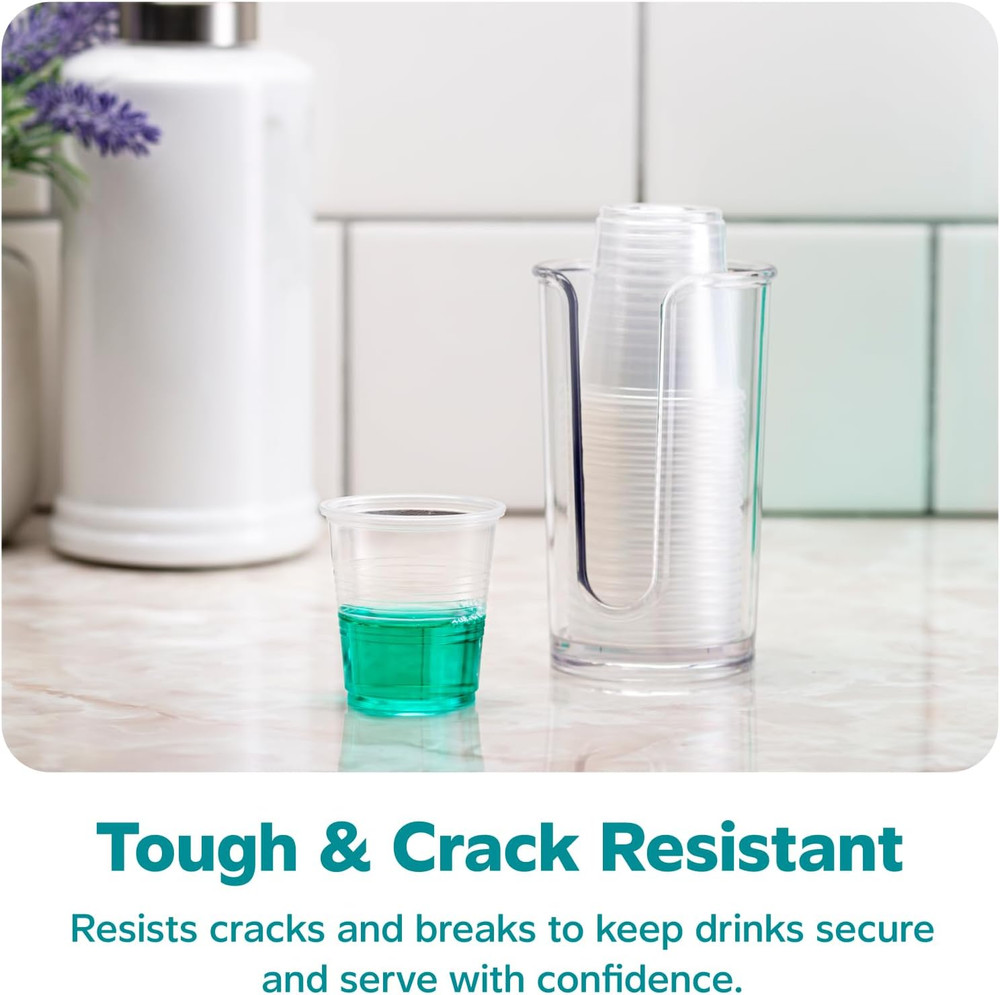 Comfy Package Clear Plastic Cups [3 Oz - 100 Count] – Small Disposable Drinking