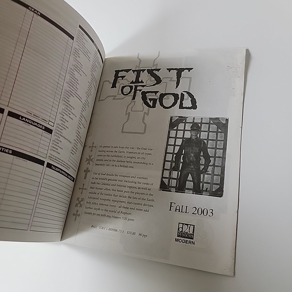 Rapture The Second Coming D20 Modern Campaign Setting RPG Game