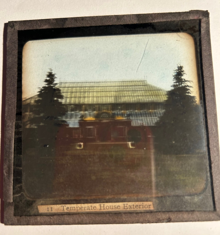 9 magic lantern colour slides - scenic and buildings