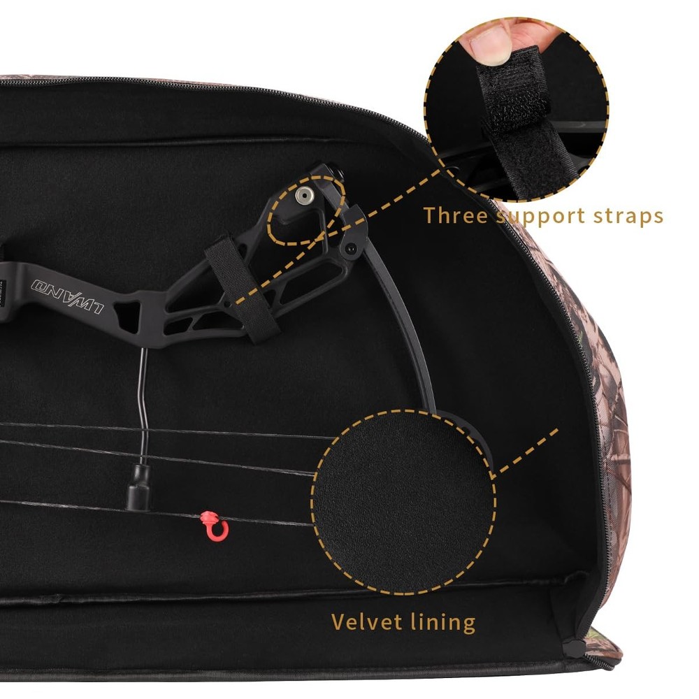 Compound Bow Case - Archery Soft Bow Bag with Arrow Pocket and Backpack Strap...