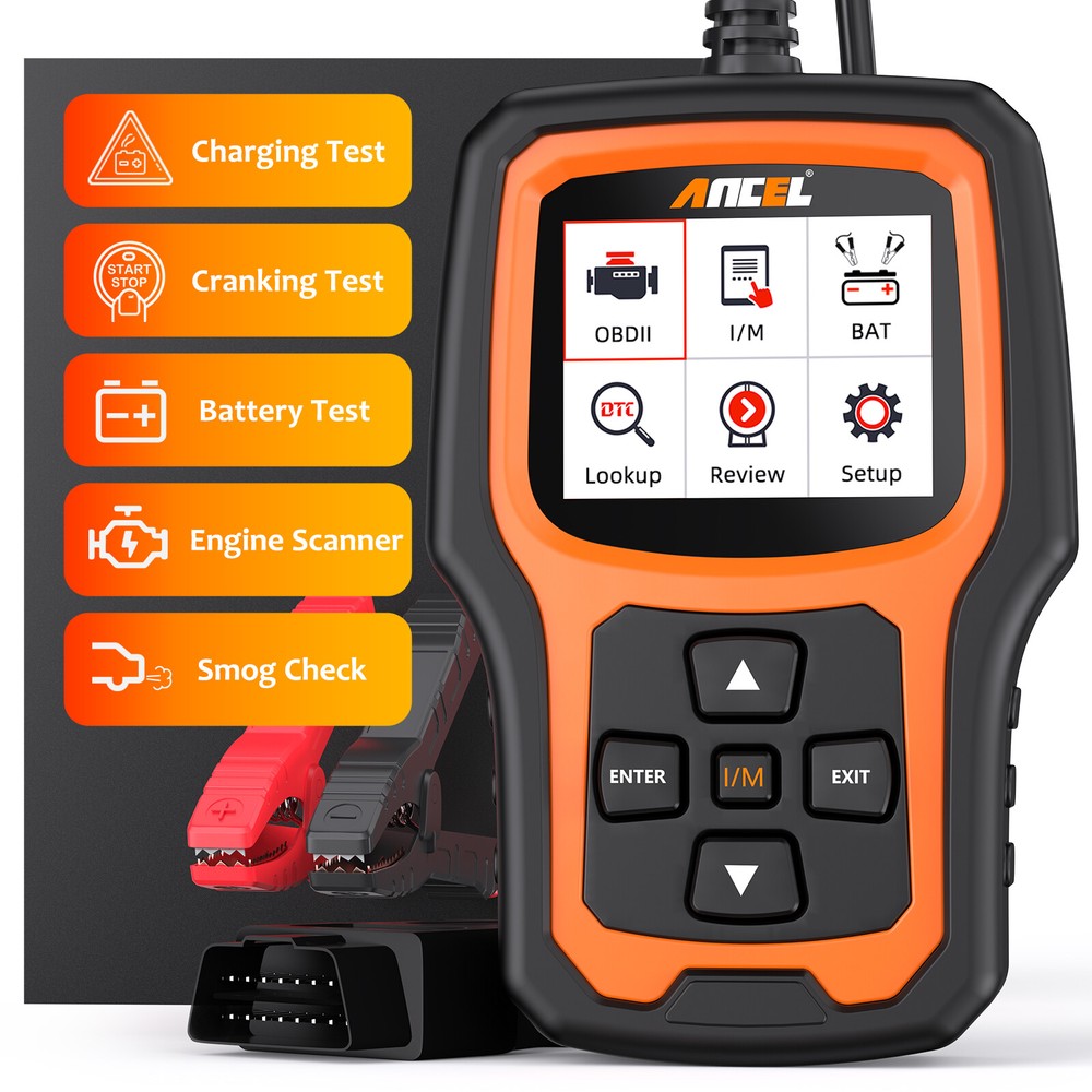 ANCEL AD410 PRO Battery Tester & OBD2 Scanner Auto Code Reader Diagnostic Tool