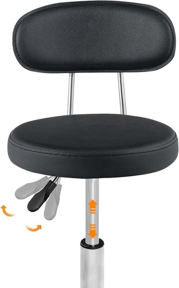 Height Adjustable Rolling Stool Multi-Purpose 360° Rotating Drafting Chair