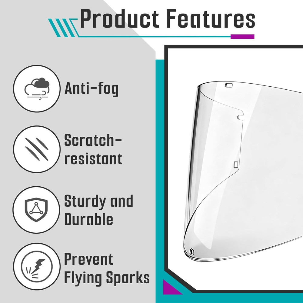 4 Pcs Face Shield Replacement Window for Premium Face Shield Mask, Protective Le