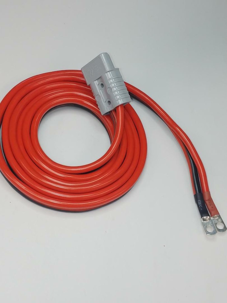 Winch Quick Dis-Connect Tow Haul Dump Cable Wire 18ft Gray 2Ga High Amp