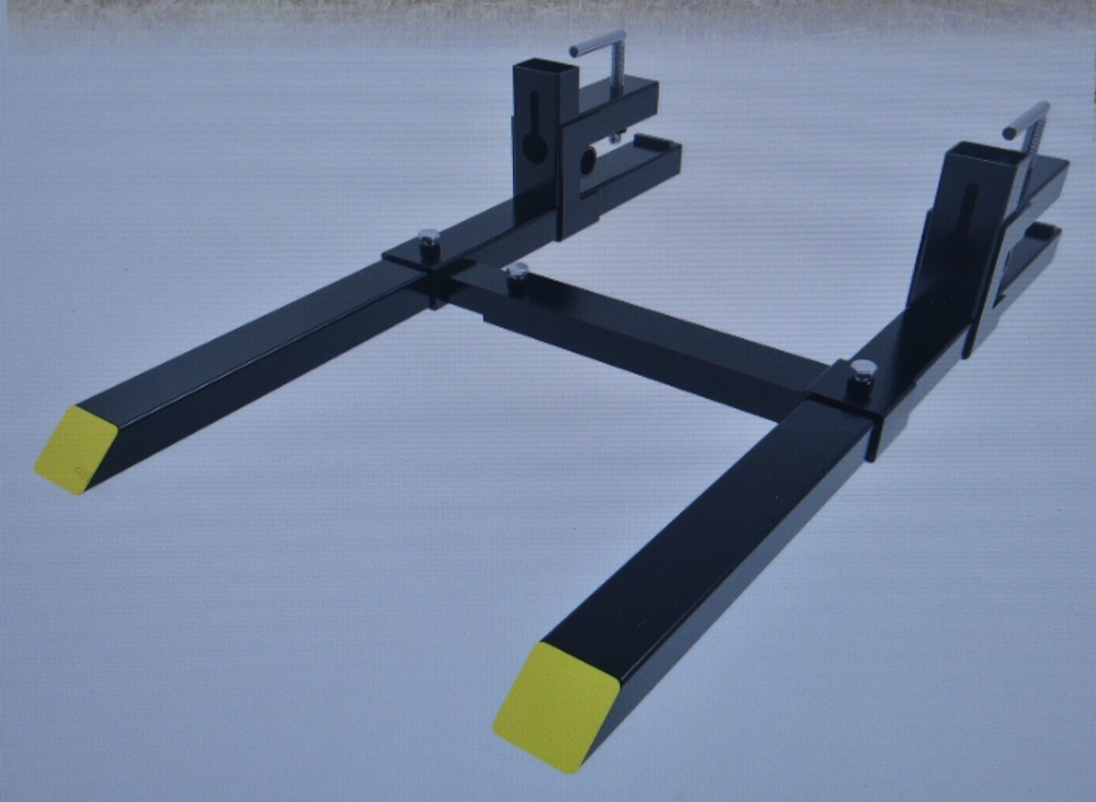 43" Clamp On Pallet Forks 1500 lb Load Capacity Light Duty Adjustable Stabilizer