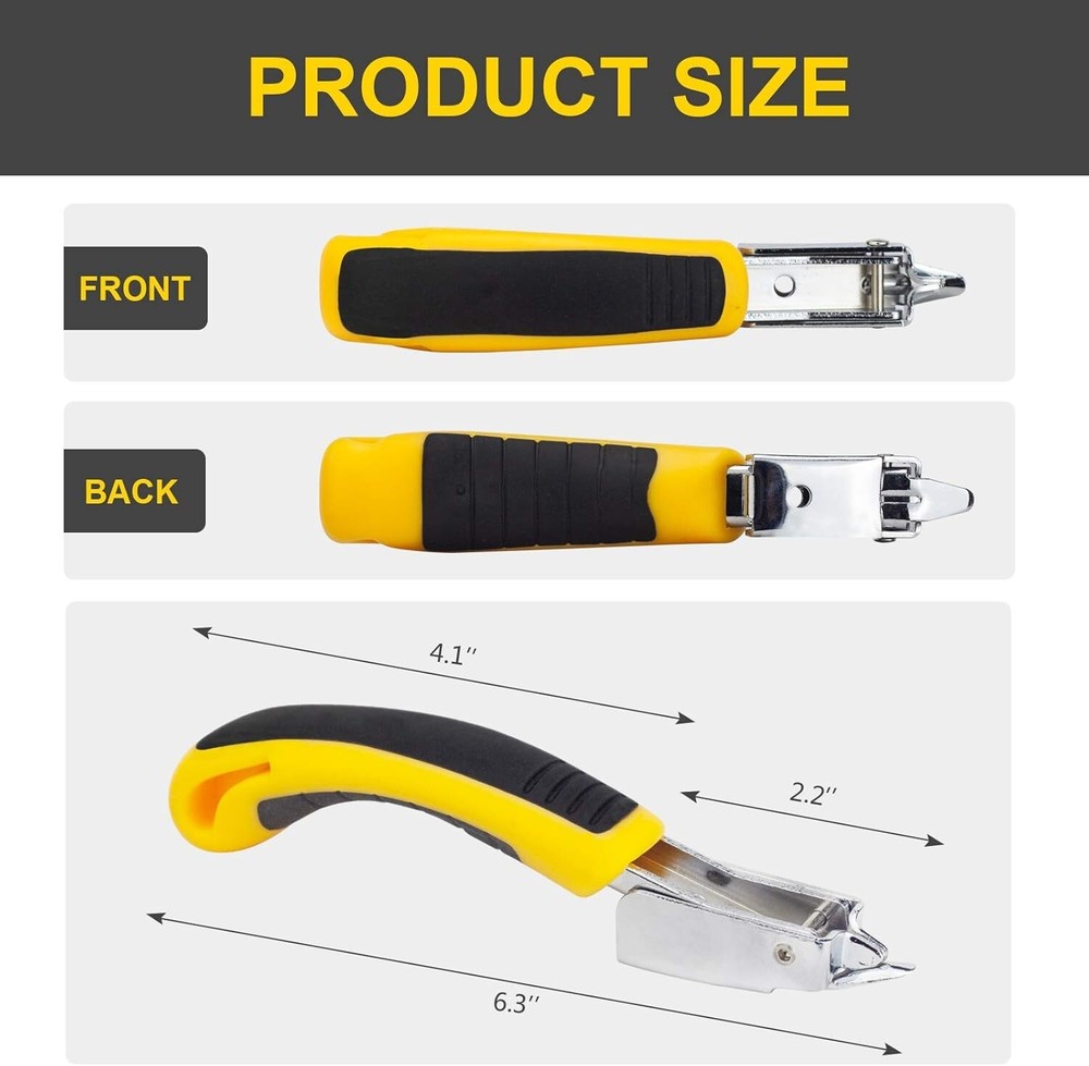 Furniture Staple Remover Tool Heavy Duty Flat Staple Puller w/ Ergonomic Handle