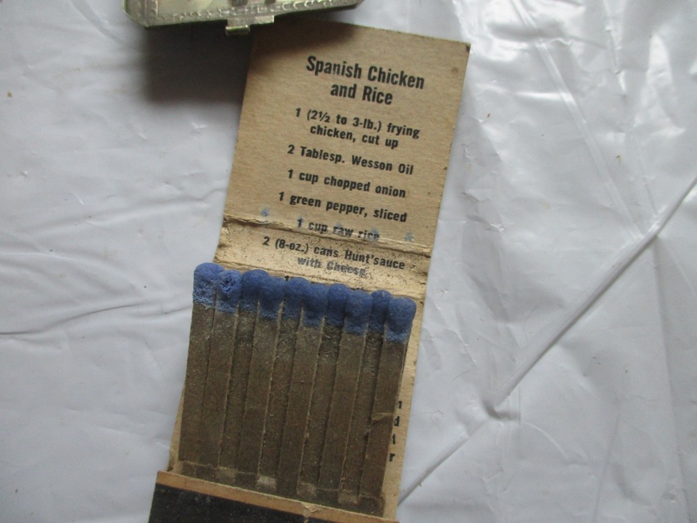Vintage silver match book holder Brun-mill USA chatelain