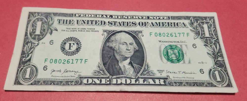 FANCY NOTE FUTURE BIRTHDAY NOTE 08026177 $1.00 2017 US BILL