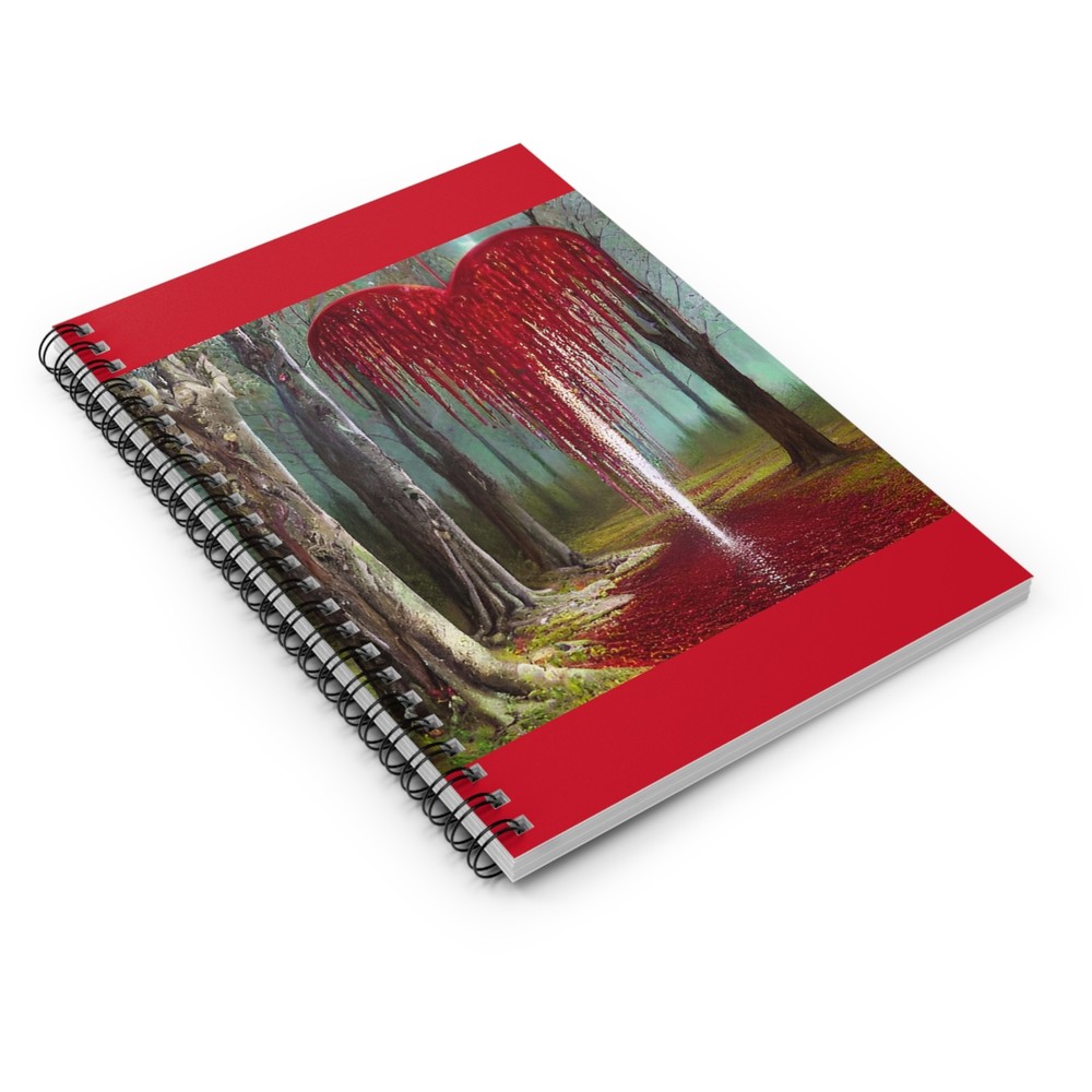 Bleeding heart custom Spiral Notebook - Ruled Line