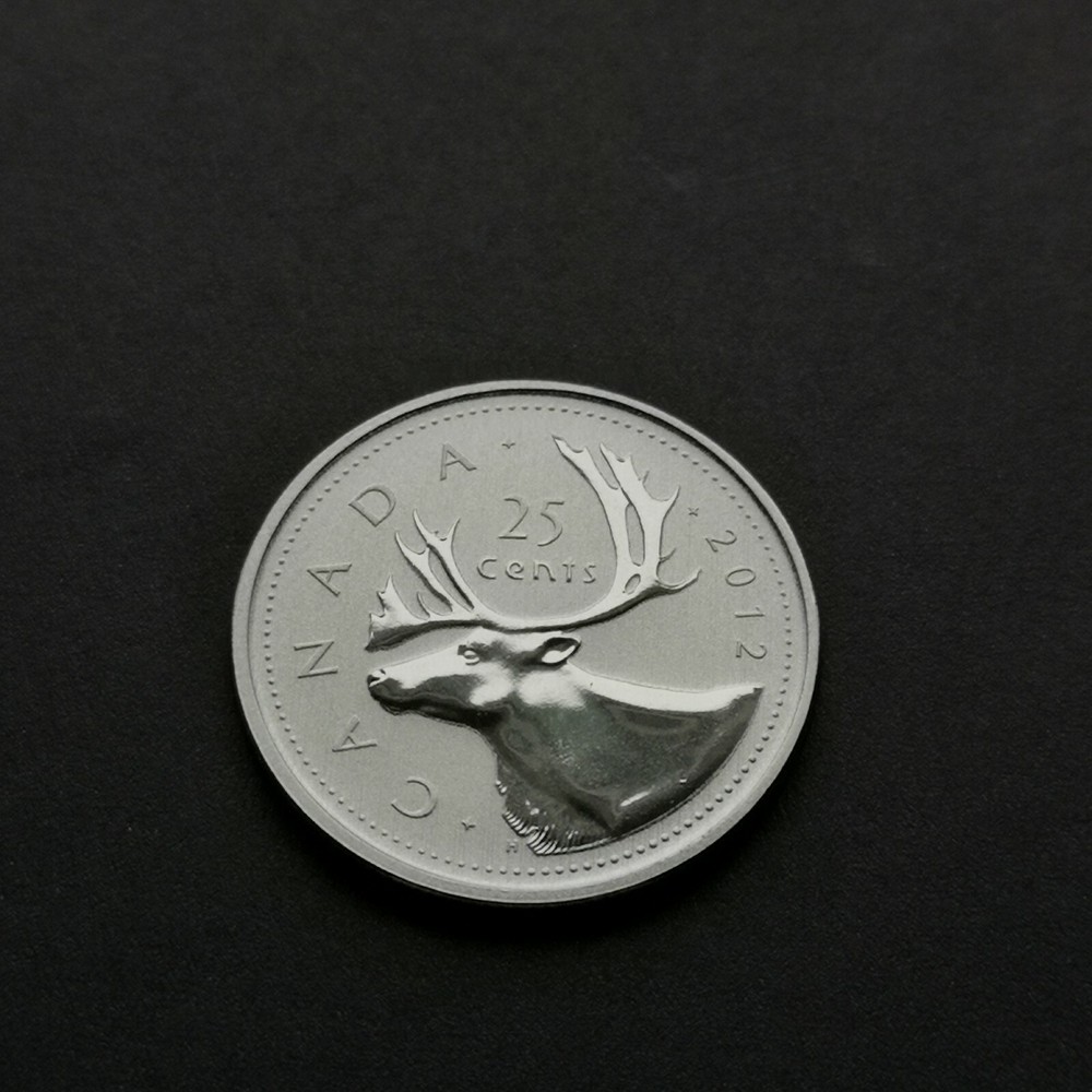 *** CANADA  25  CENTS  2012  ***  SPECIMEN  *** FROM  MINT  SET ***