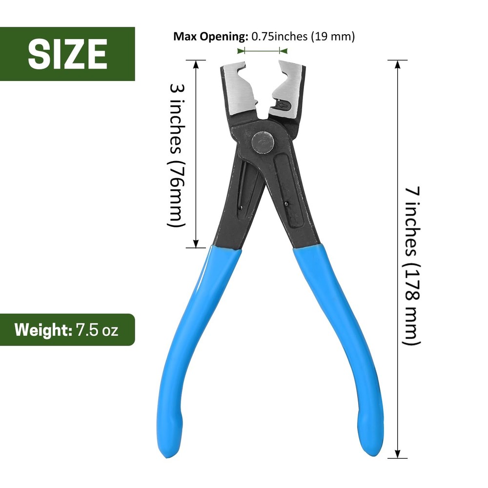 ZELARMAN Hose Clamp Pliers Clic & Clic-R Type Collar CV Boot Blue