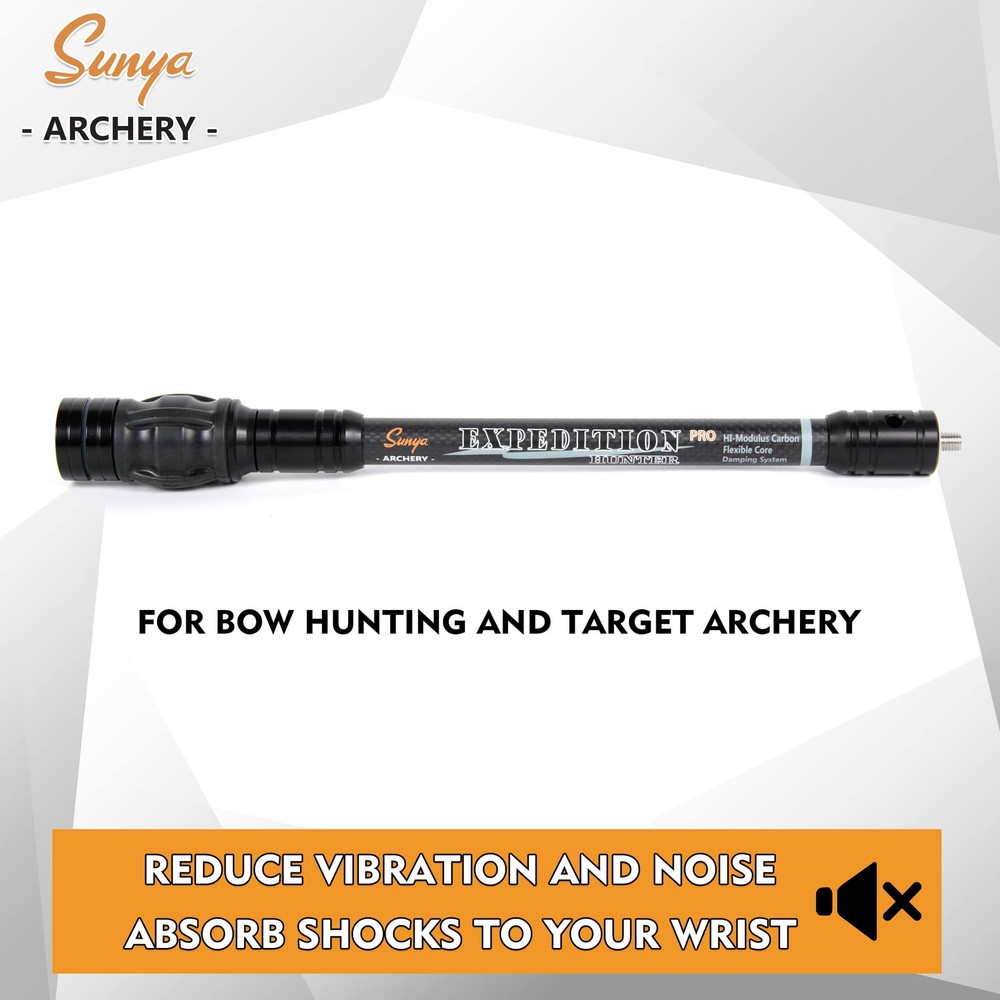 SUNYA Archery Bow Stabilizer for Compound , Carbon Fiber Body Flexible Core,