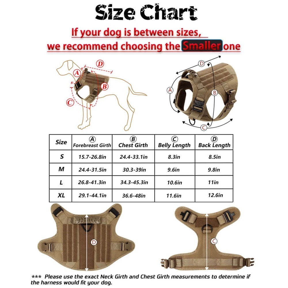 Large Dog Harness & Leash Set Training Walking Vest for German Shepherd