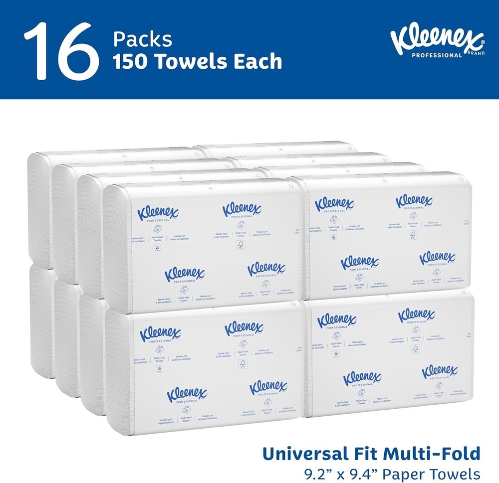 Professional Universal Multifold Paper Towels, Bulk (01890), Absorbency Pockets
