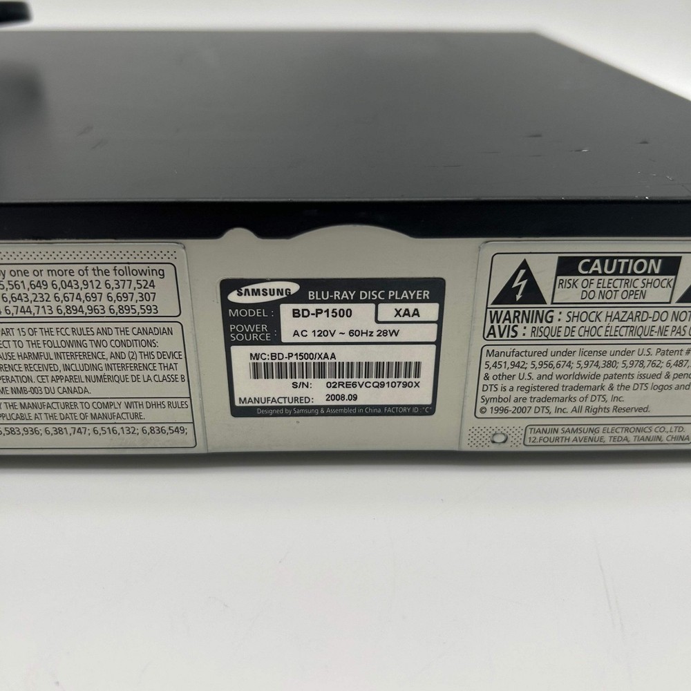 Samsung BD-P1500 DVD Player Untested