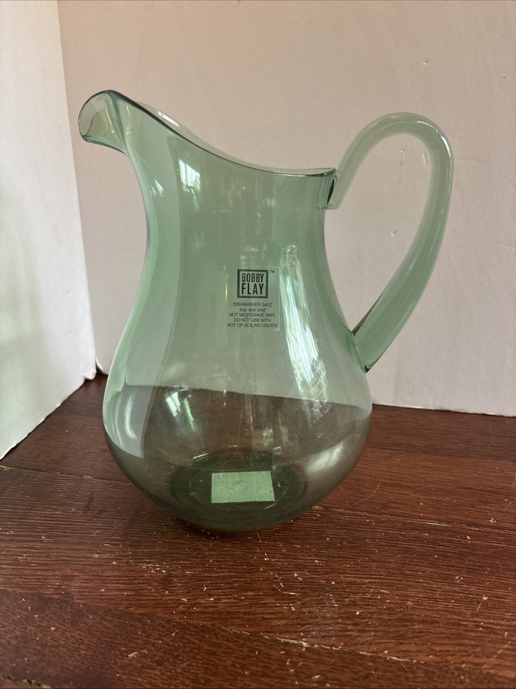 Khol’s Bobby Flay Green Clear Plastic Pitcher  Stickers Attached