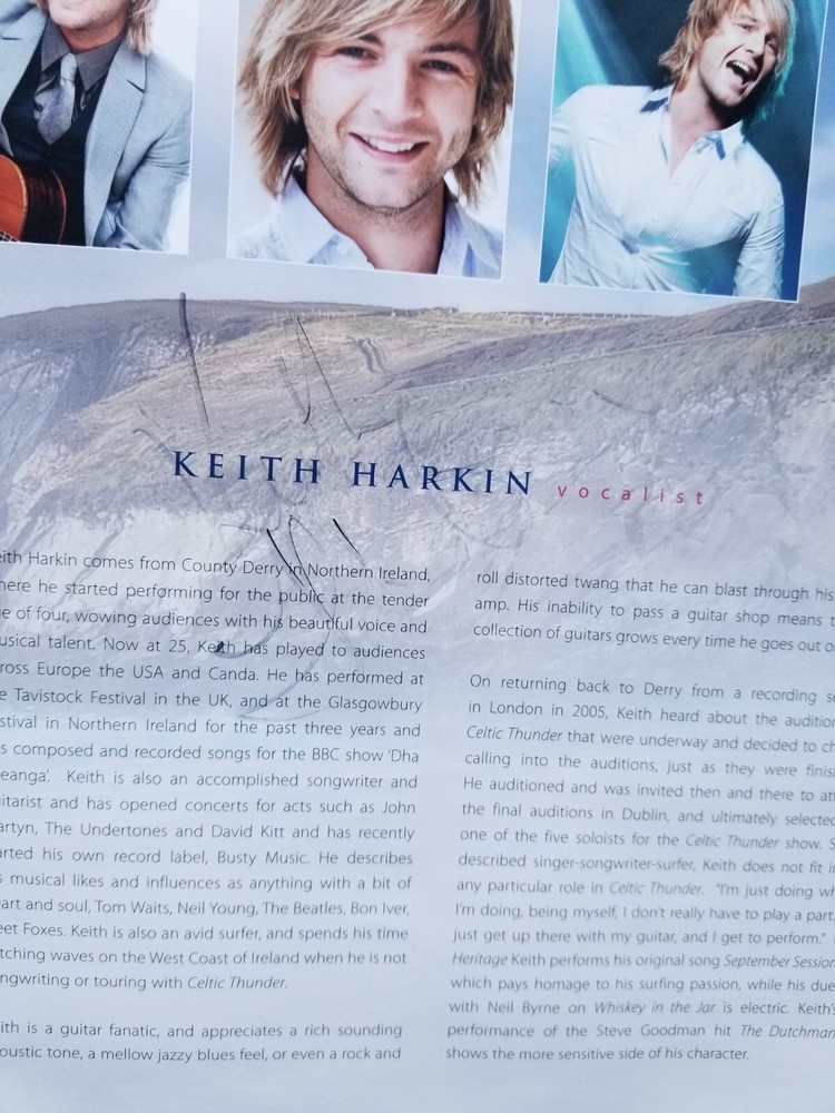 Celtic Thunder SIGNED Heritage Souvenir Program COA Autographed Keith George +