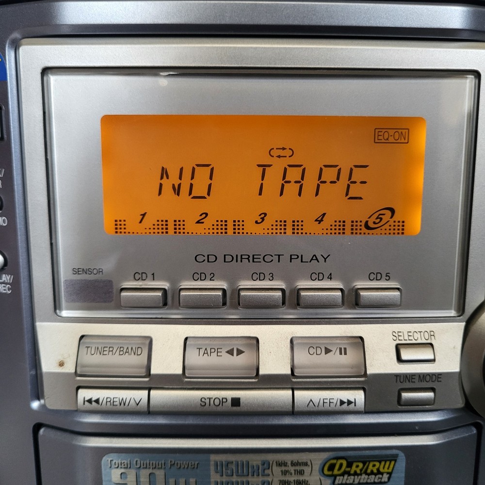 Panasonic SA-PM11 5 CD Changer/Cassette Stereo System Only