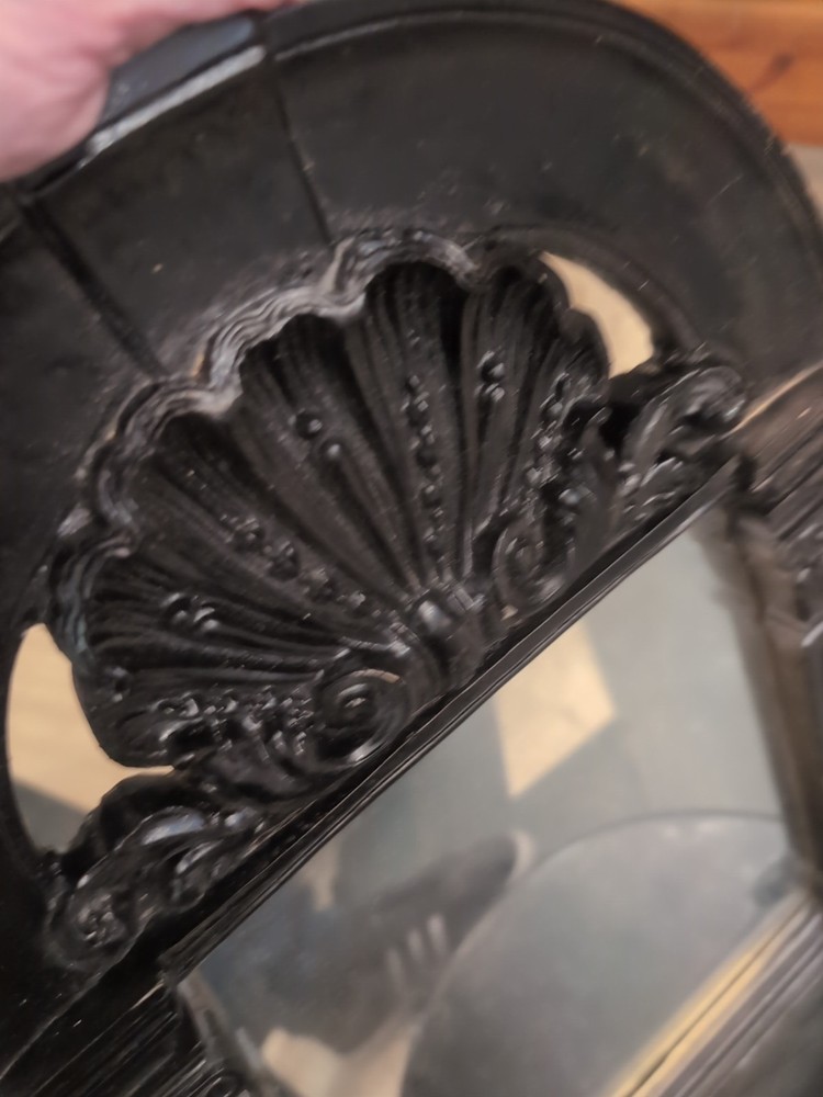 Vintage Wood Mirror With Shelf