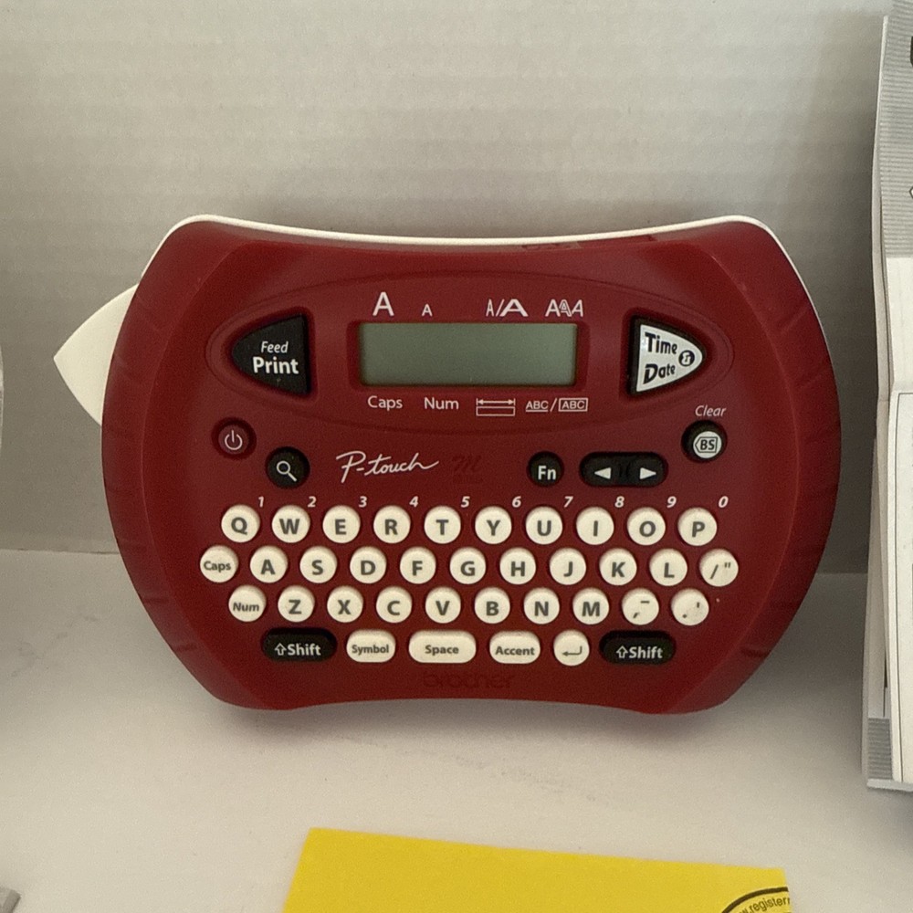 Brother P-Touch PT-70 Label Maker Printer Red Tested