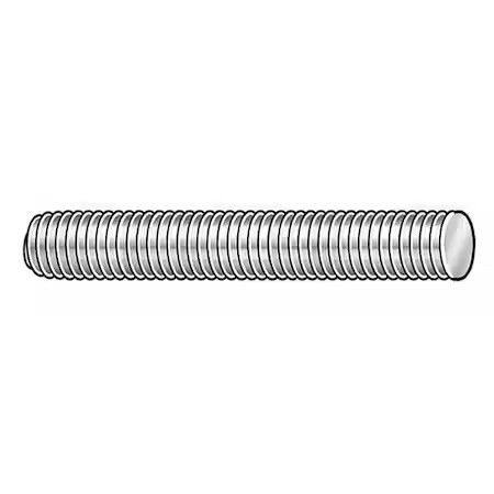 Fully Threaded Rod, 9/16"-12, 6 Ft, Steel, Grade 2, Plain Finish, 01126