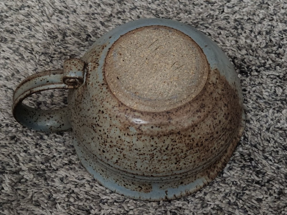 Stoneware Signed Large Cup Pourer Creamer Earthware