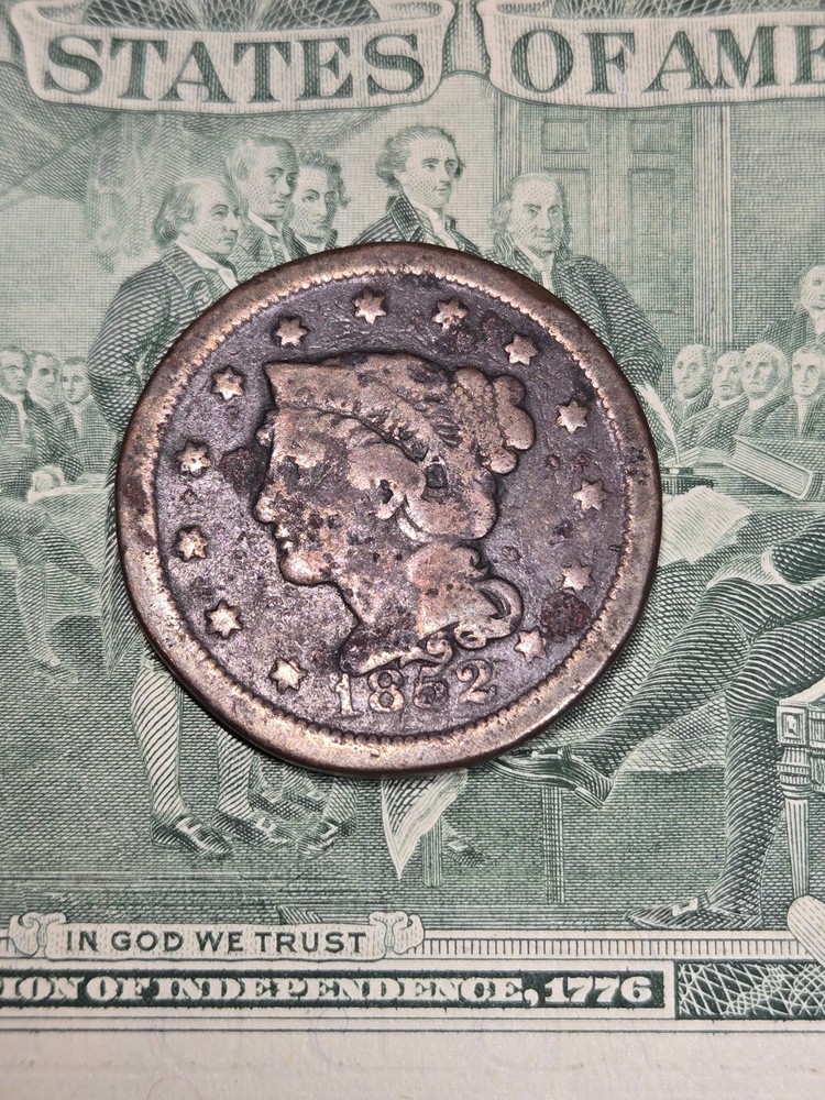 1852 Braided Hair Large Cent