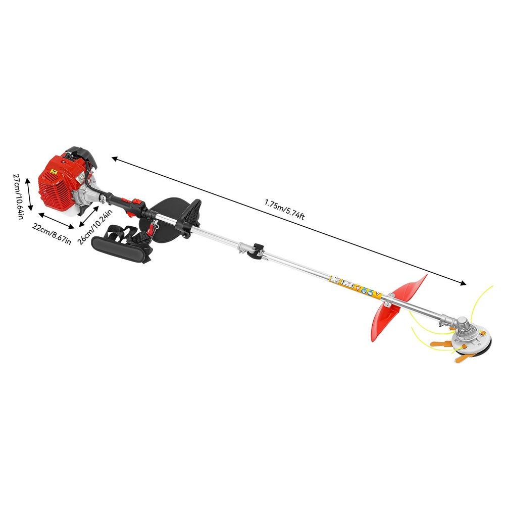 43 CC 2 Stroke Weed Trimmer Lawn Wacker Eater Weed Grass Trimming Machine