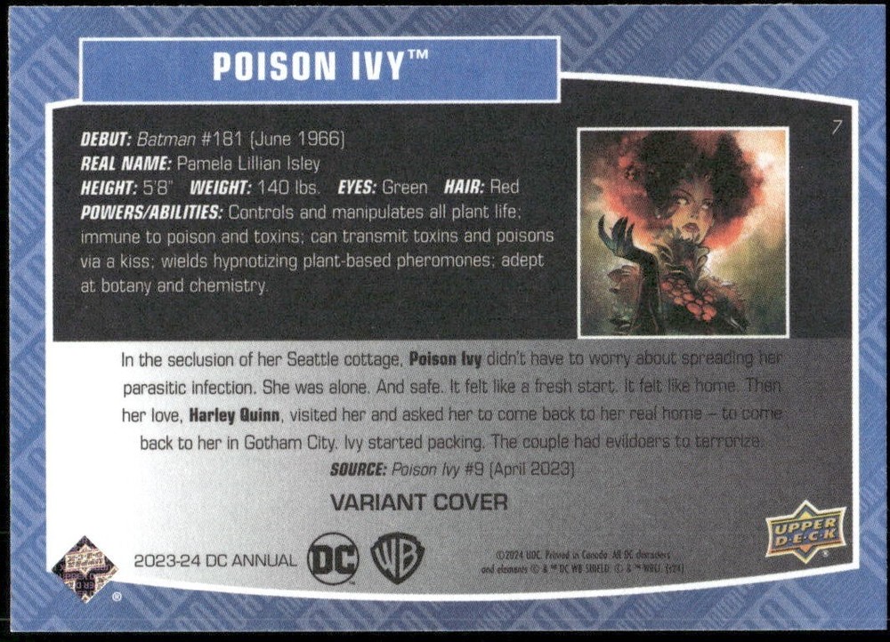 2023-24 Upper Deck DC Annual - Parallel/Insert - Complete your set