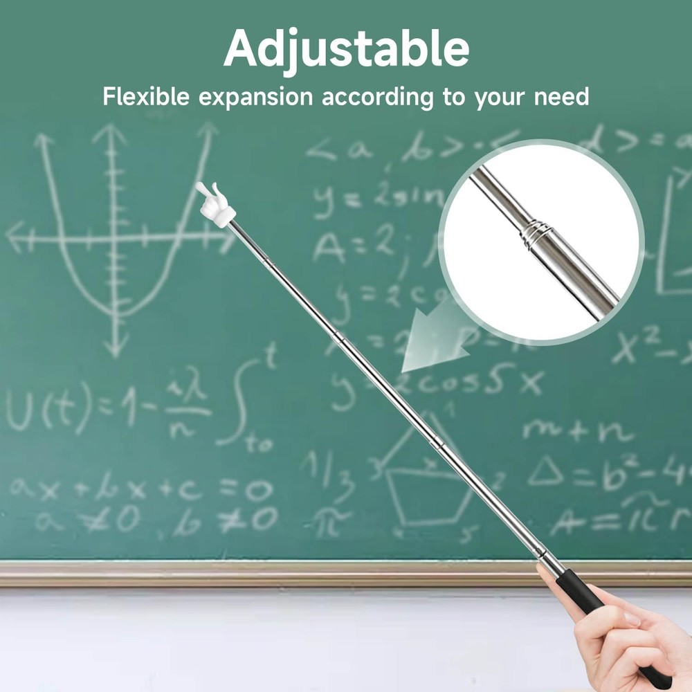 VOVIGGOL 2Pcs Telescopic Teachers Pointer, Extendable Hand Pointer Blue
