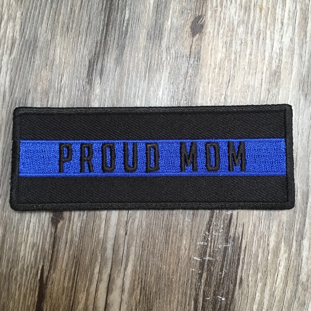 Thin Blue Line Proud Mom Patch, Law Enforcement